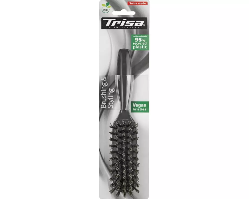 Trisa Haarbürste Brushing und Styling vegan Schwarz