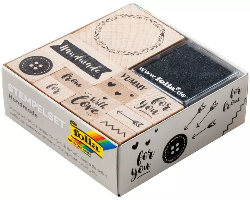 Folia Stempelset Handmade mit 2 Stempelkissen