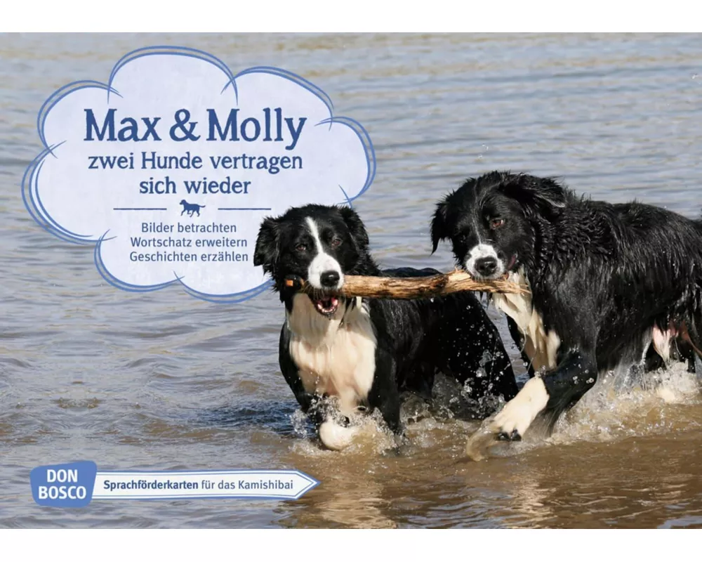 Max und Molly - zwei Hunde vertragen sich wieder. Kamishibai Bildkartenset