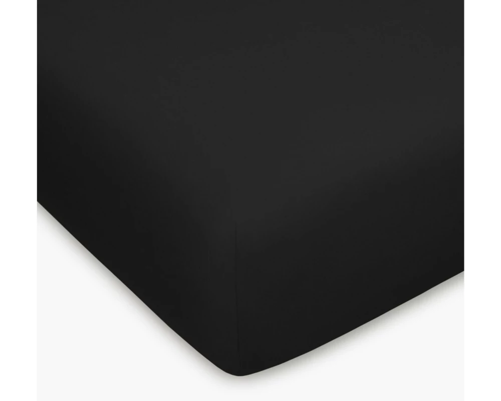 Home Fashion Fixleintuch Jersey schwarz, 90-100 x 200 cm Baumwolle