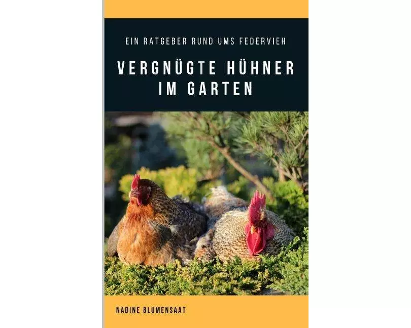 Vergnügte Hühner im Garten