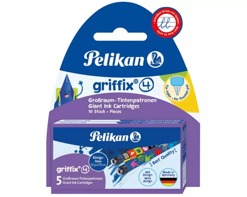 Pelikan Tintenpatrone Griffix Königsblau, 2 x 5 Stk.