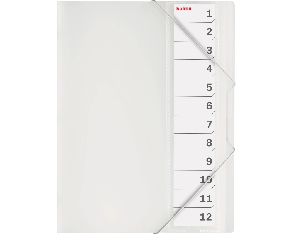 KOLMA Pendenzenmappe A4 11.212.00 transparent 12-teilig