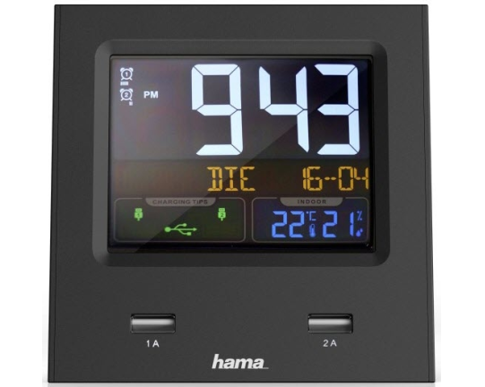 HAMA Funkwecker 186381 schwarz