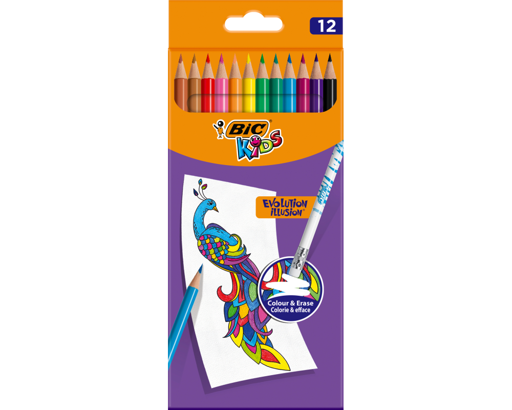 BIC Farbstifte Evolution 987868 12 Stück, Farben ass.