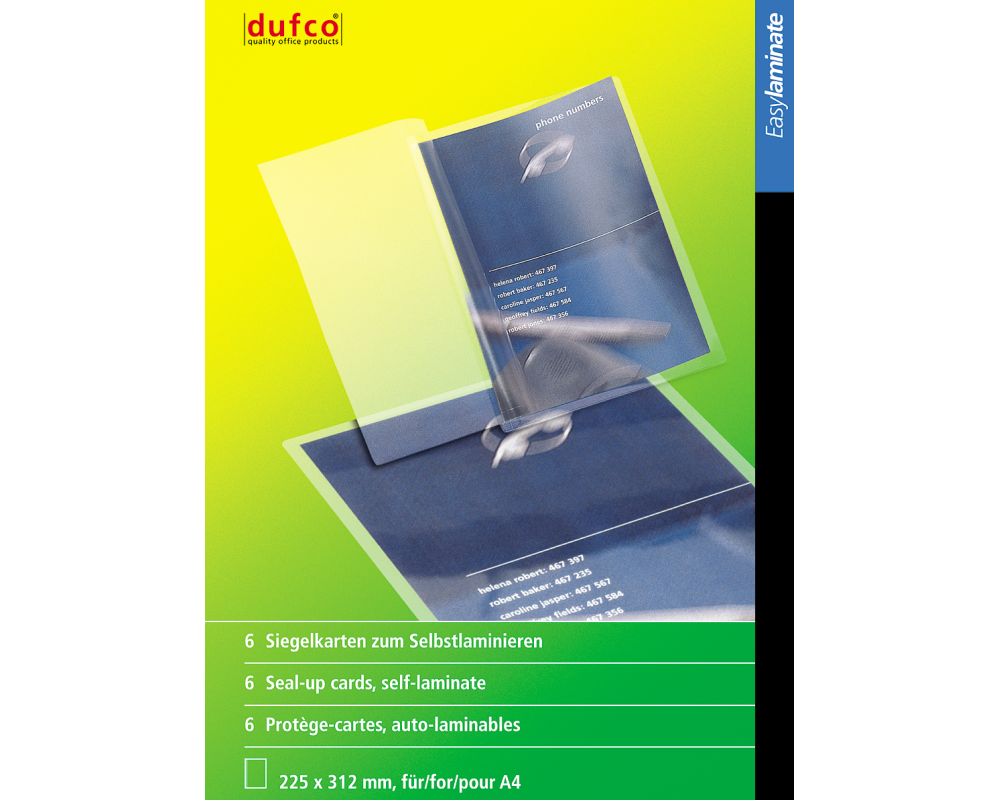 DUFCO Seal-Up Cards 52101.004 225X312MM 6STK