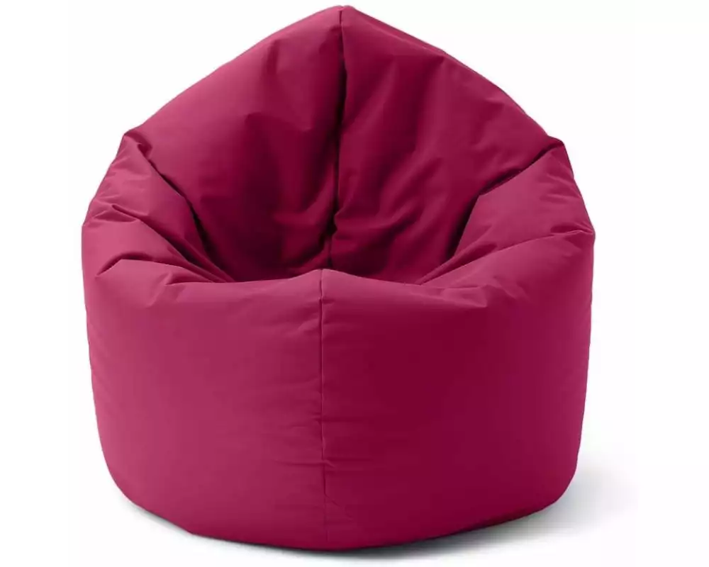 Lumaland Runder Sitzsack 2 in 1, 300 l Polyester (PES), Weinrot