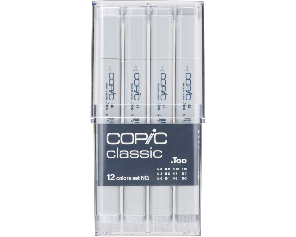 COPIC Marker Classic 20075152 Grau-Set NG, 12 Stück