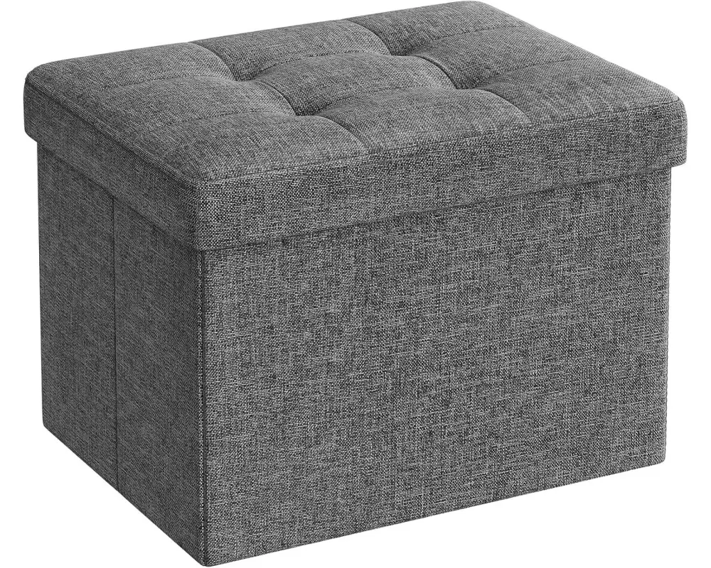 Songmics Sitztruhe Ottomane mit Stauraum 40 x 31 cm, Grau