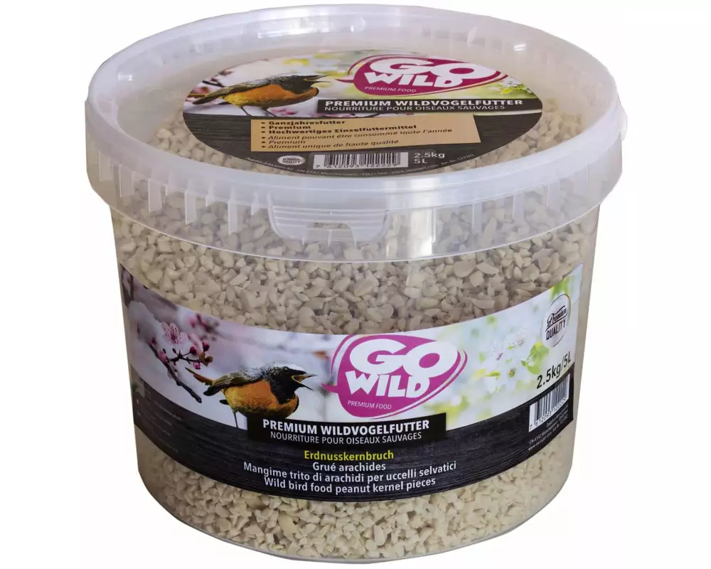 GoWild Wintervogelfutter Erdnusskernbruch, 2.5 kg