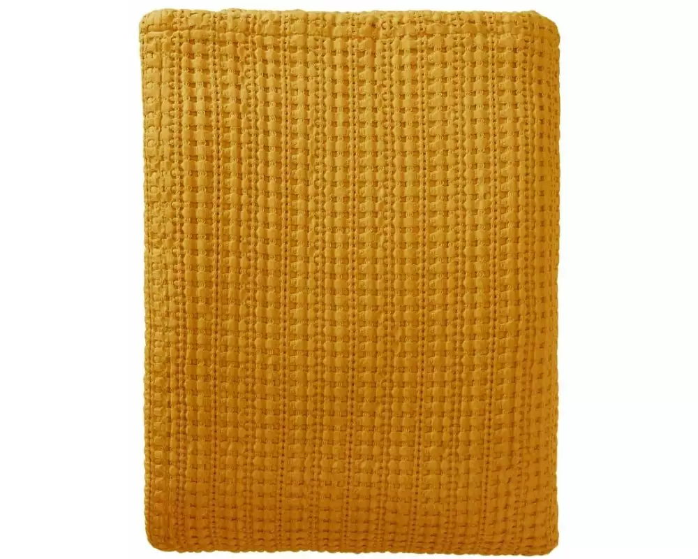 Urbanara Tagesdecke Anadia 200 x 220 cm, Senfgelb