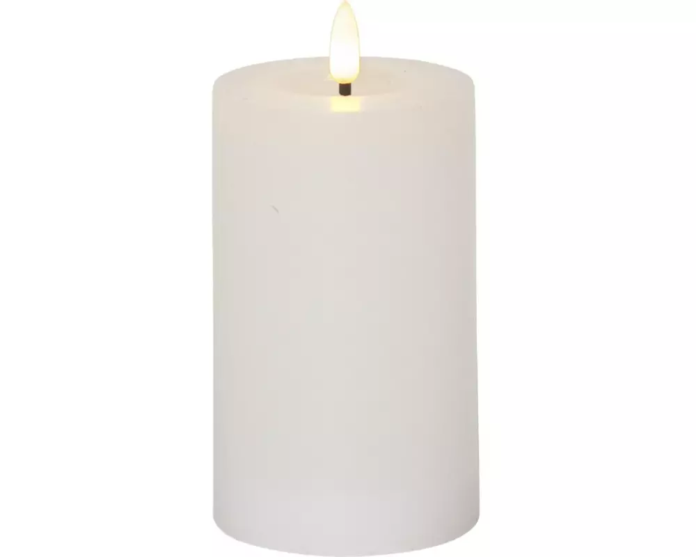 Star Trading LED-Kerze Flamme Flow, Ø 7.5 x 15 cm, Weiss