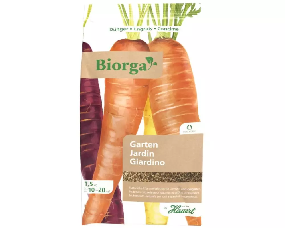 Hauert Biorga Gartendünger für Gemüse und Blumen, 1,5 kg