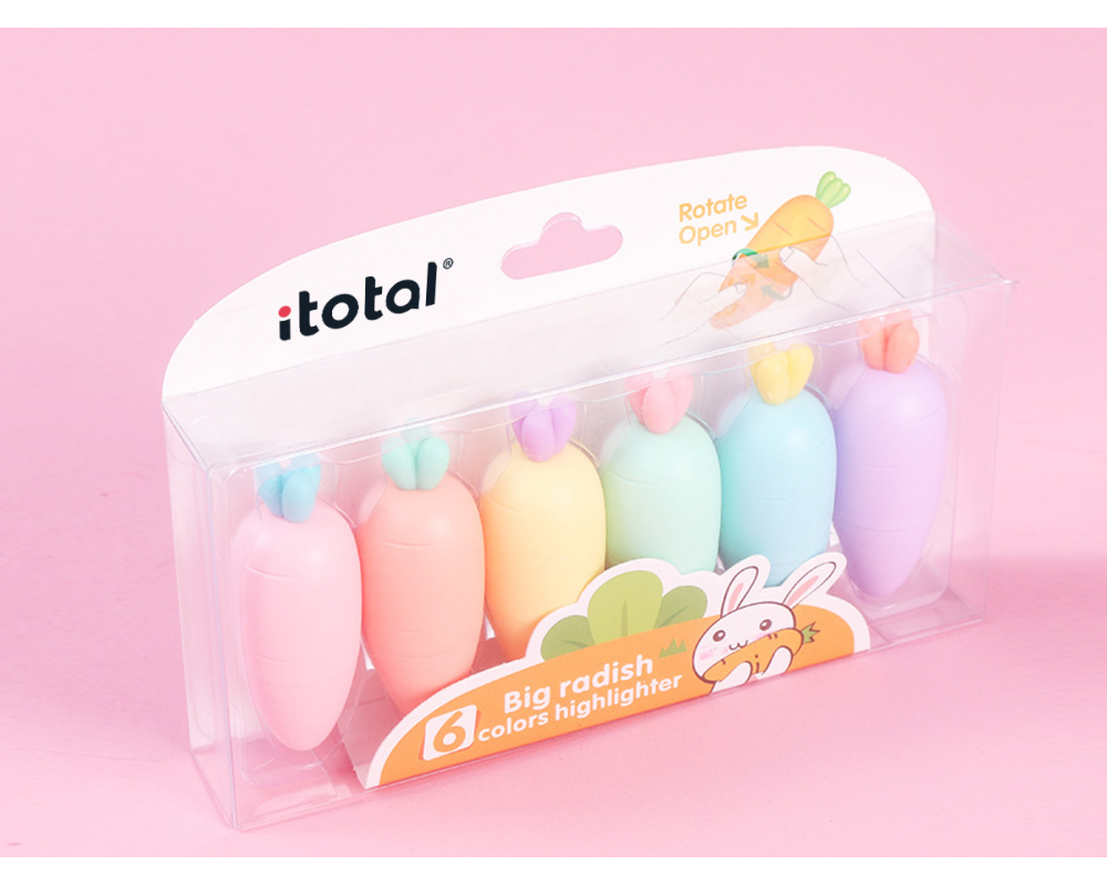 ROOST Textmarker mini XL2306A Karotte 6 Farben