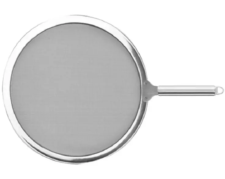 Cristel Spritzschutzdeckel mit festem Griff 28 cm, Silber