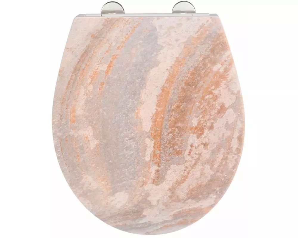 Wenko Toilettensitz Canyon Absenkautomatik, Beige/Grau