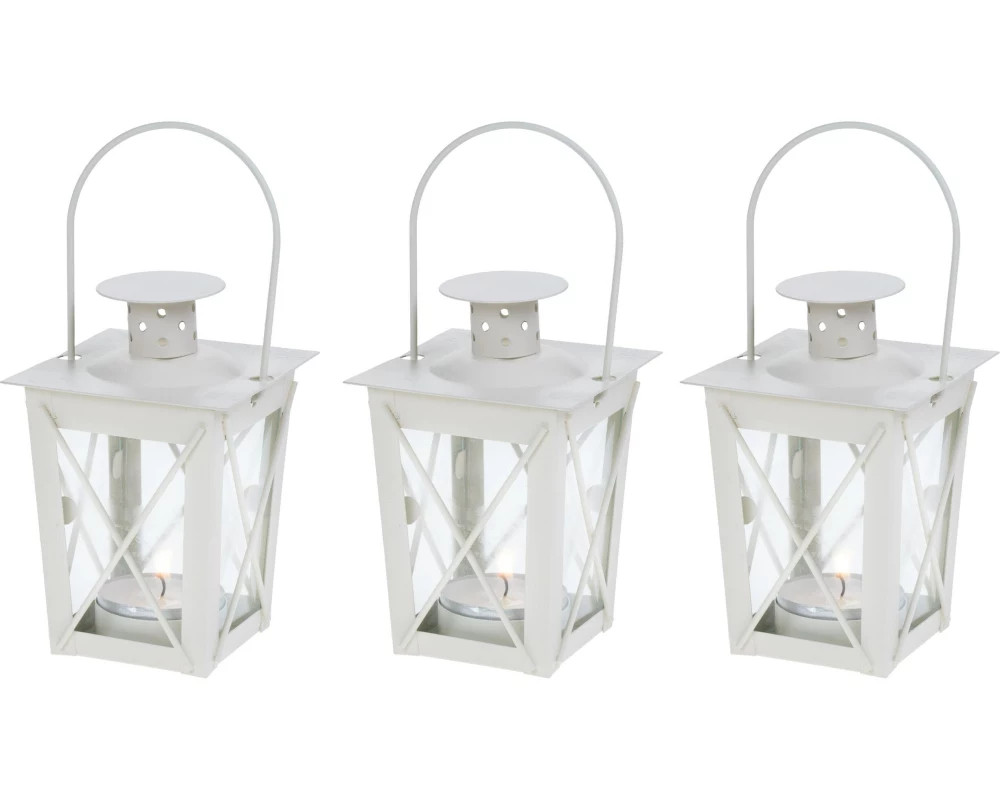 COCON Laterne Mini, 3er Set, Weiss