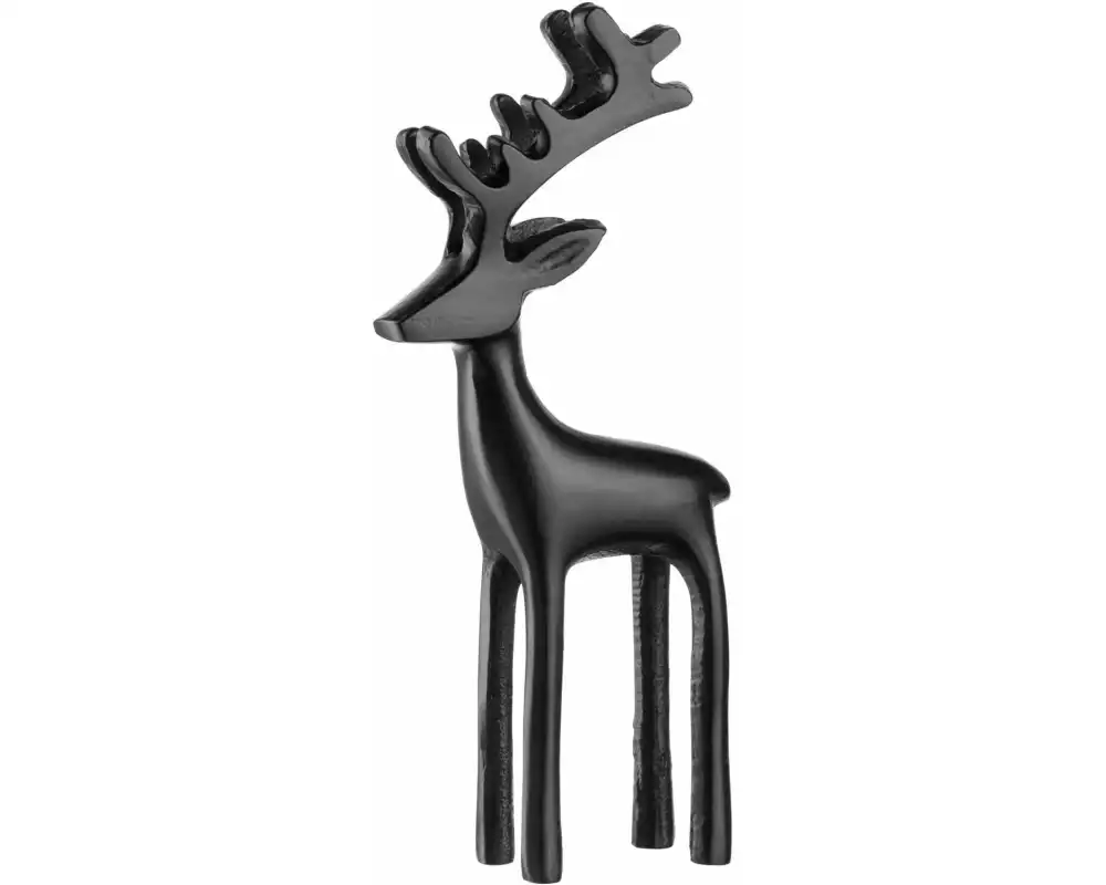 LEONARDO Weihnachtsfigur Hirsch, 21 cm, Schwarz