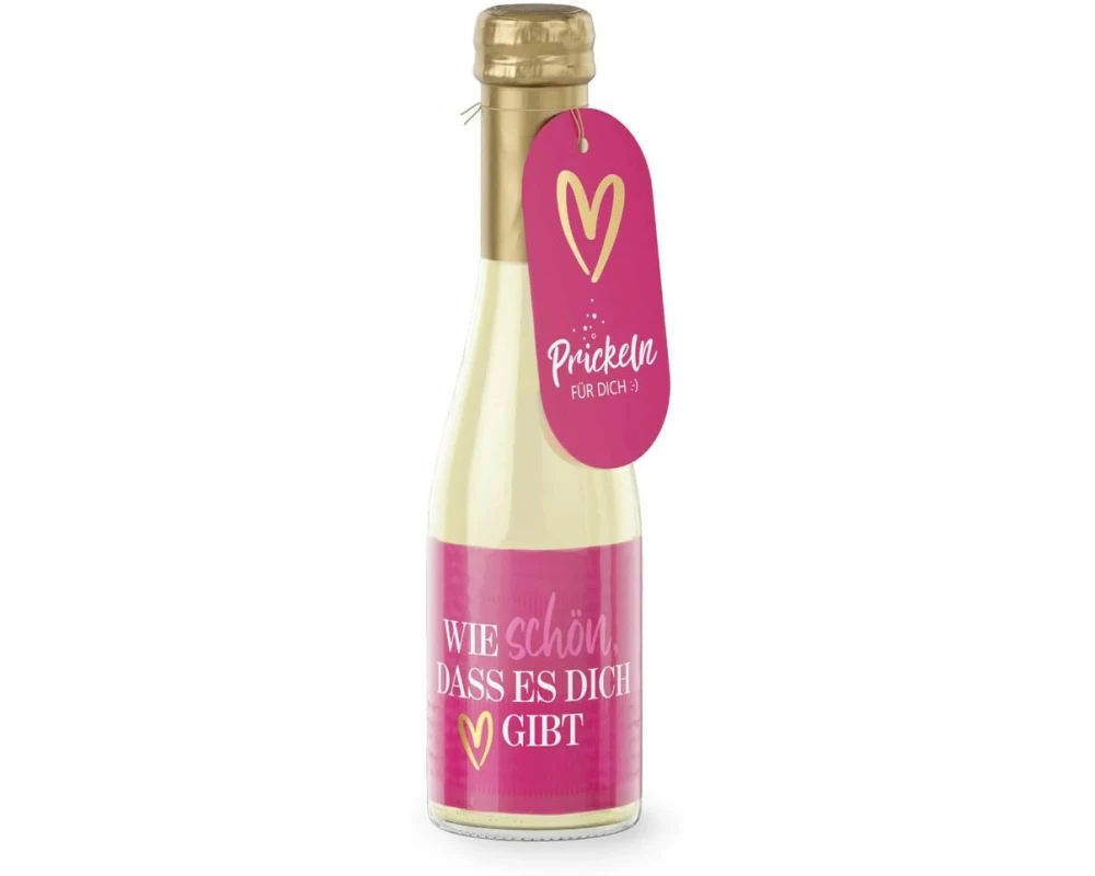 Trendcompany Geschenkidee Schaumwein Schön dich gibt 0.2 L