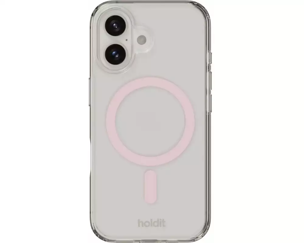 Holdit Back Cover MagSafe iPhone 16 Plus Transparent/Pink