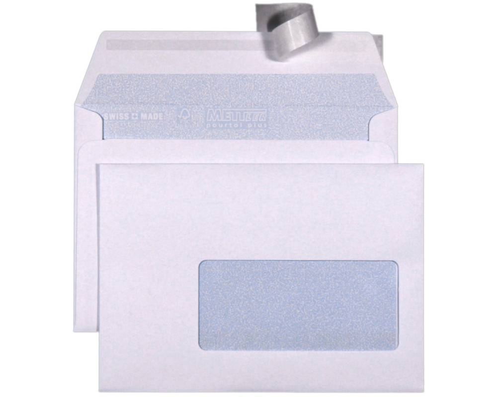 METTLER Couvert Fenster rechts C6 6064 100g, ultraweiss 1000 Stk.