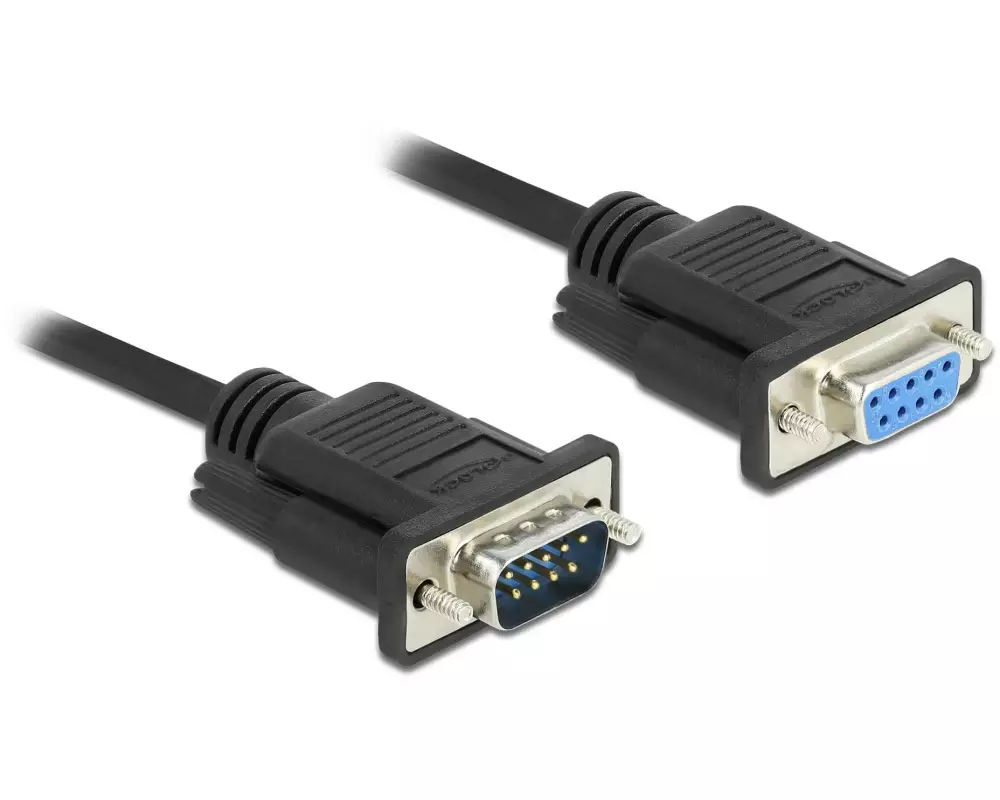 Delock Verlängerungskabel RS-232 DB9, Stecker zu Buchse 1 m