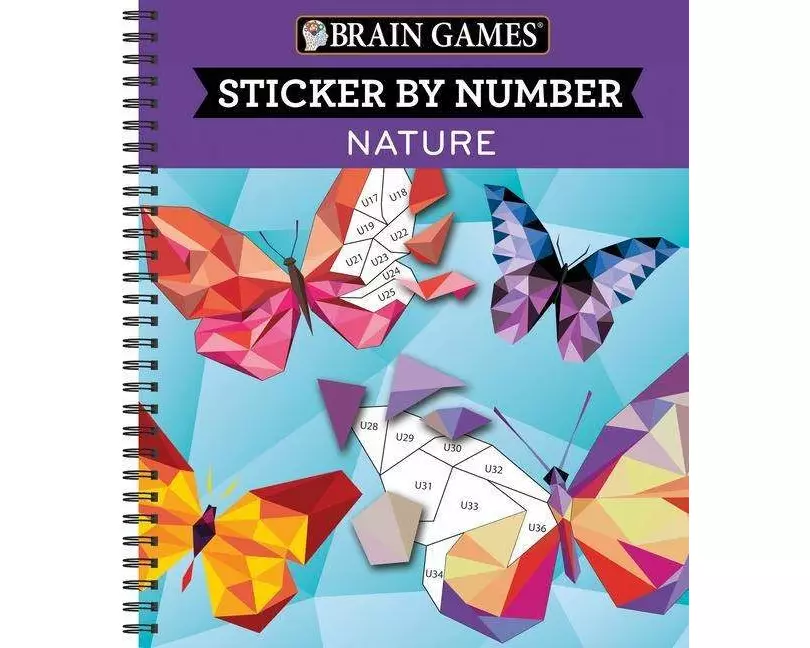 Brain Games - Sticker by Number: Nature (28 Images to Sticker)