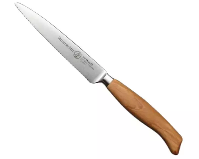 Messermeister Tomatenmesser Oliva Luxe 13 cm, Nature/Silber