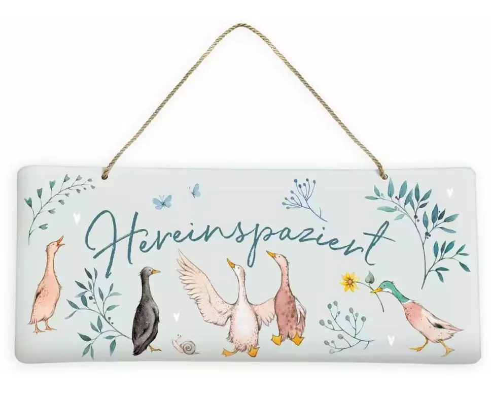 Grätz Schild Wiesengeschnatter 35 x 15 cm