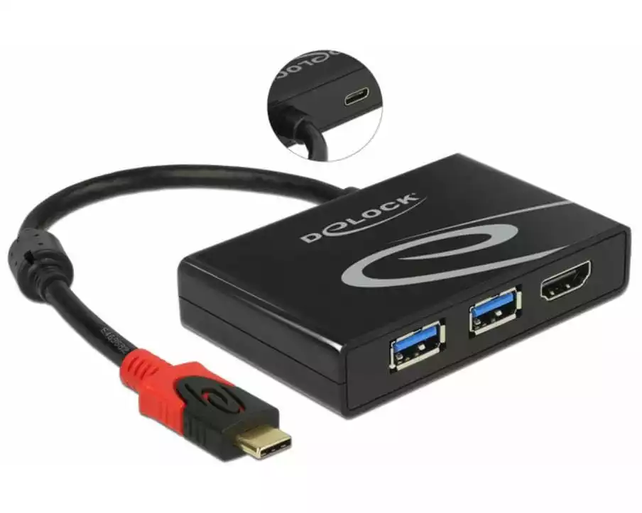 Delock Dockingstation USB 3.1 Typ-C Gen1 - 2x Typ-A + 1x HDMI 4K