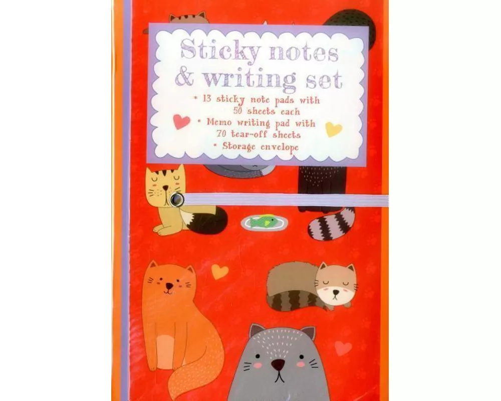 Sticky Notes and Writing Set: Cute Cats