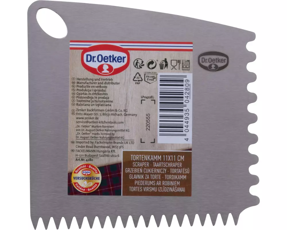 Dr.Oetker Tortenkamm Silber