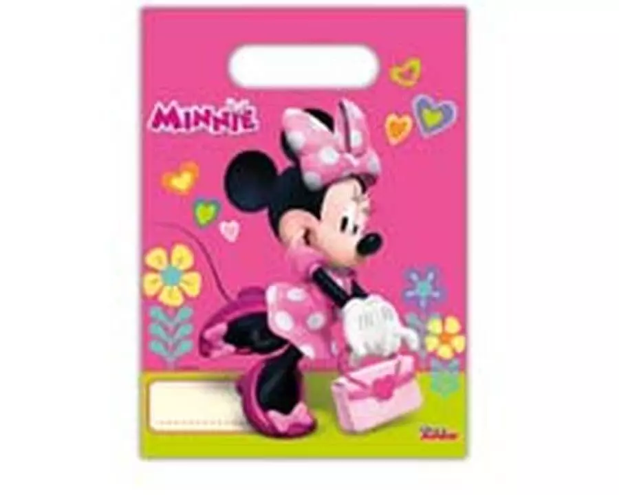 Amscan Geschenktasche Disney Minnie 6 Stück, 16 x 23 cm