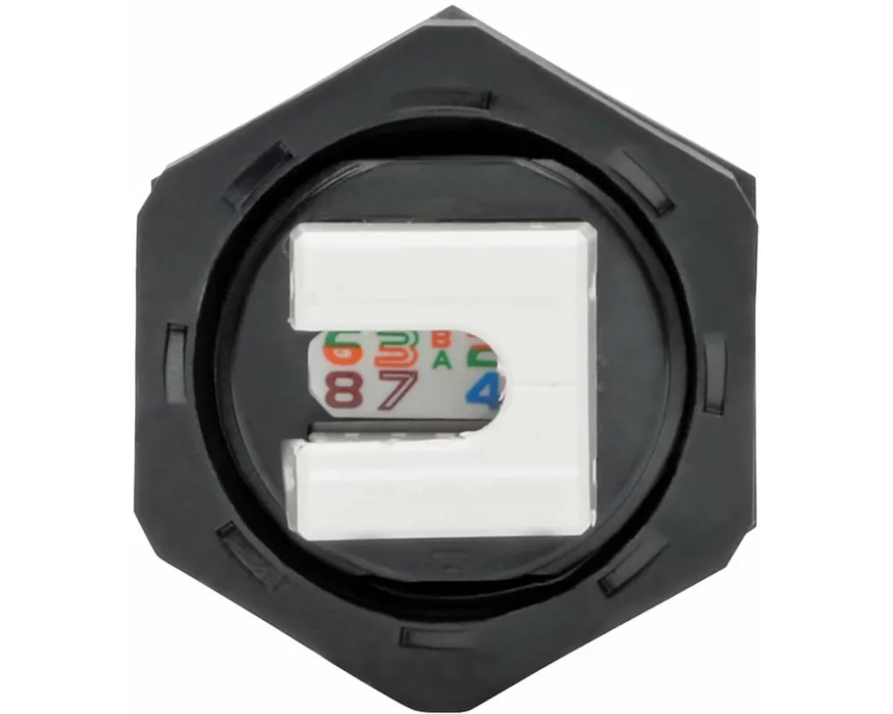 EATON TRIPPLITE Keystone Jack Cat6/Cat5e, RJ45, Shielded Dust Cap, Industrial - 110 Punch Down, IP68, TAA