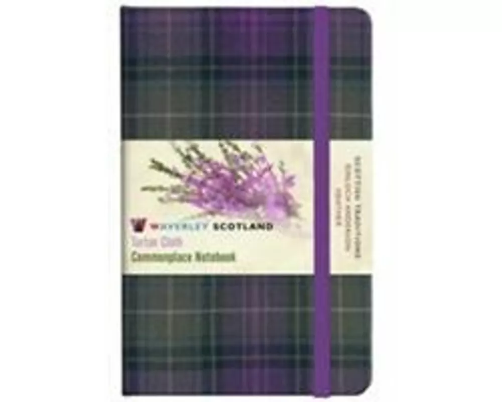 Waverley S.T. (M): Heather Pocket Genuine Tartan Cloth Commonplace Notebook