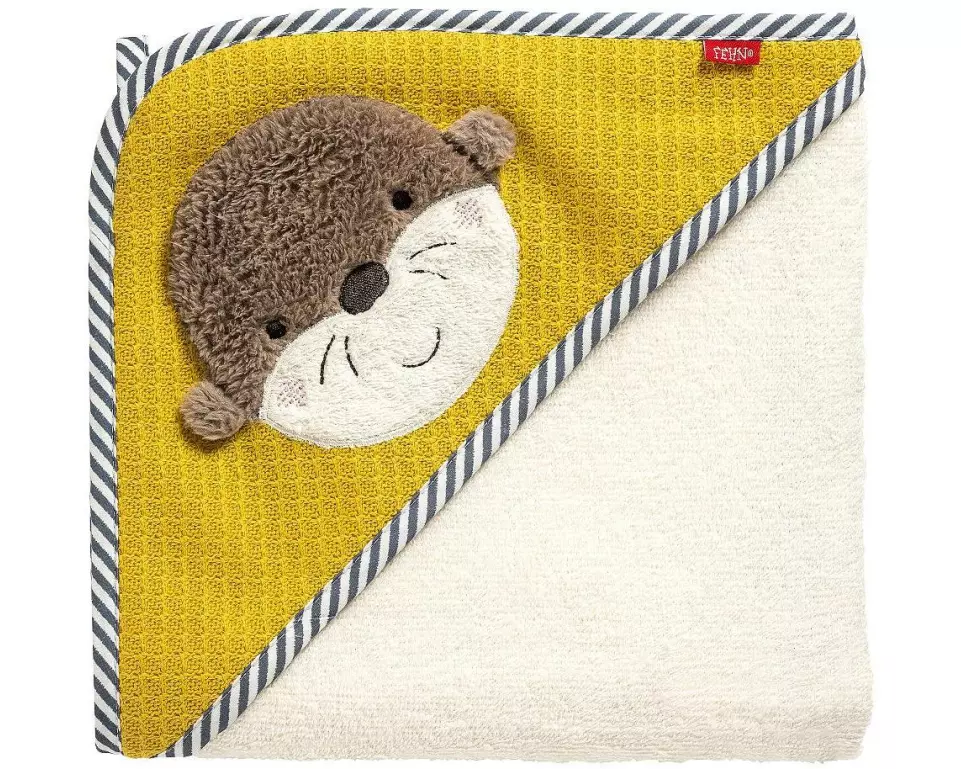 fehn Kapuzenbadetuch Otter Theo 80 x 80 cm
