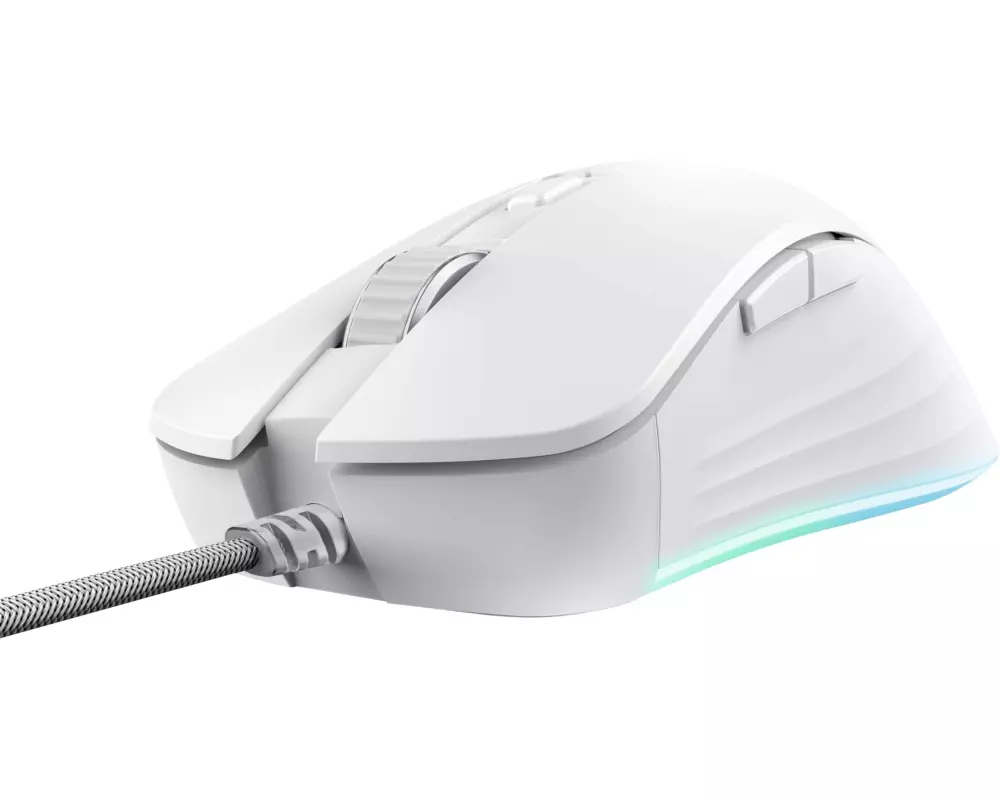 Trust Gaming-Maus GXT924W YBAR+ Weiss