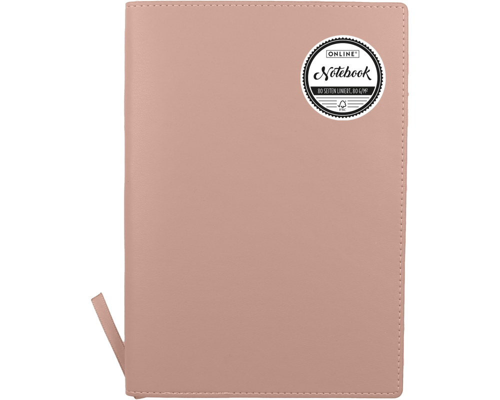 ONLINE Notizbuch Soft Cover A5 16007 rose, liniert 80 Blatt