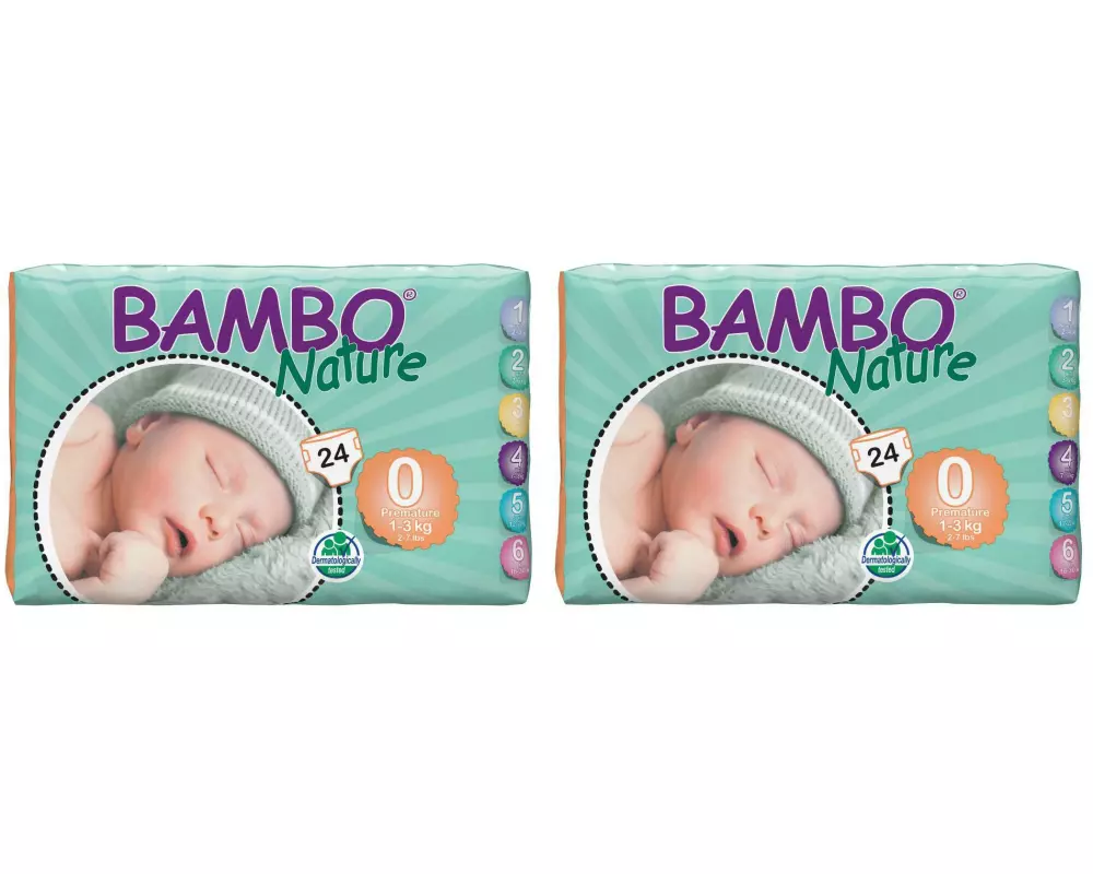 Bambo Nature Windeln Grösse 0, 2x 24 Stk.
