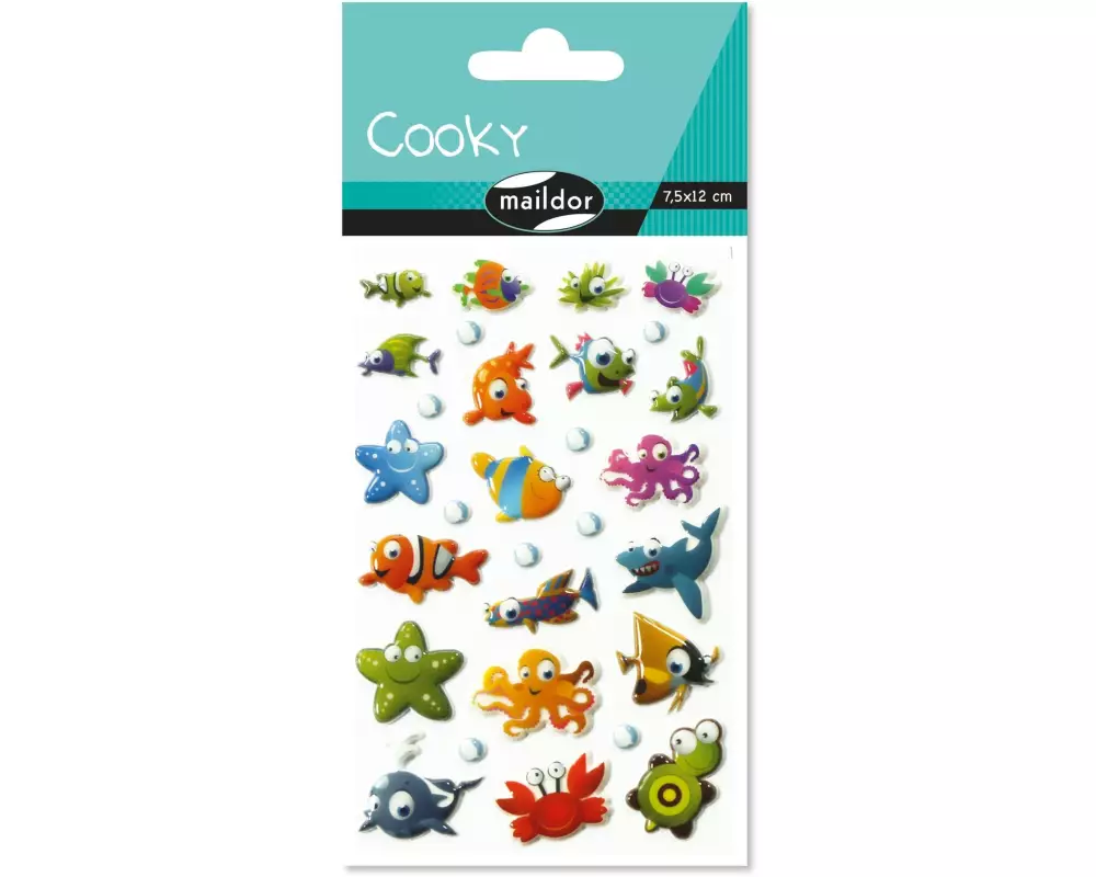 Clairefontaine Motivsticker 3D Cooky Meerestiere 1 Bogen