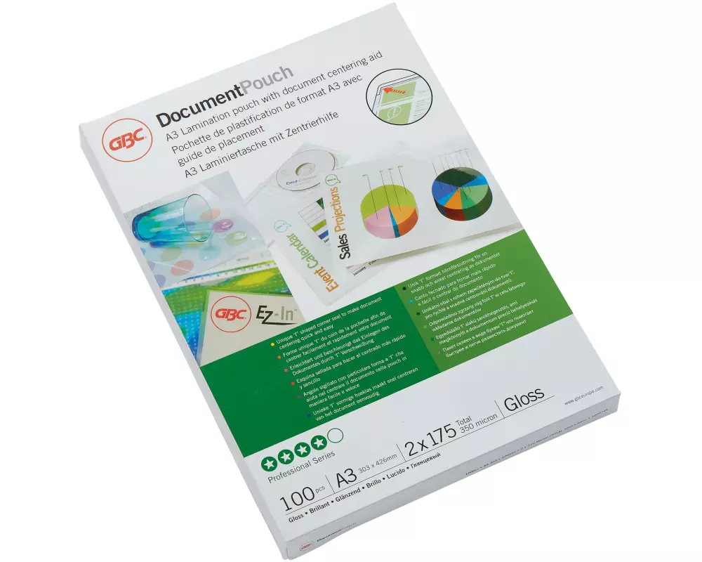 GBC Laminierfolie A3, 350 µm, 100 Stück, Glänzend