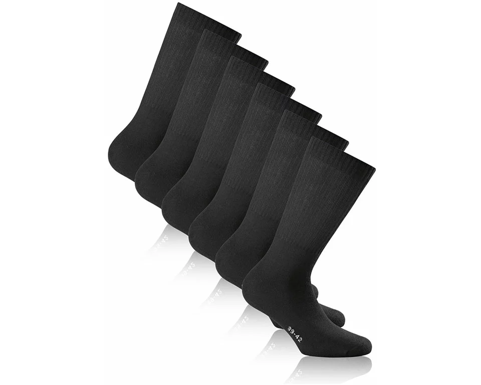Rohner Socken Herren Sport 3er Pack schwarz Gr.39/42