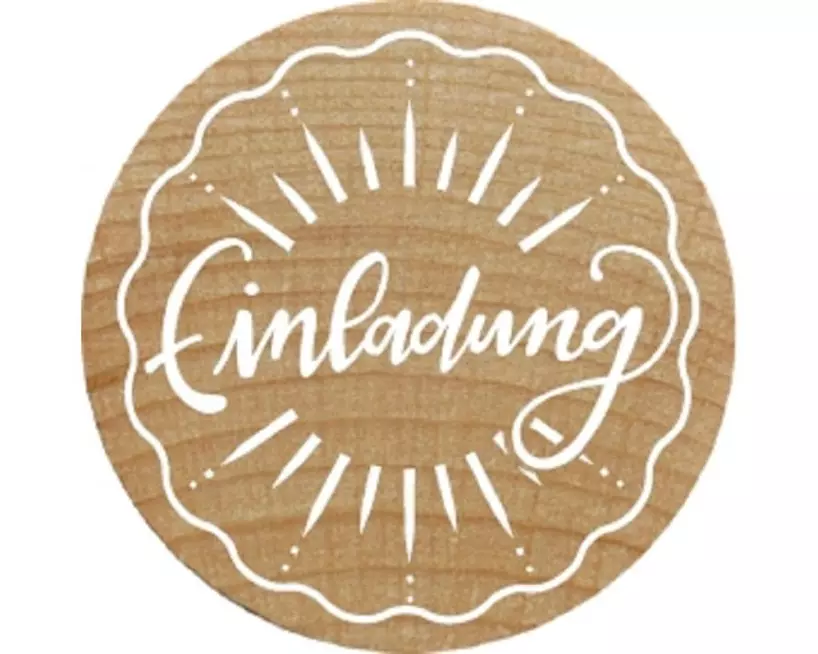 Woodies Stempel Einladung 1 Stück