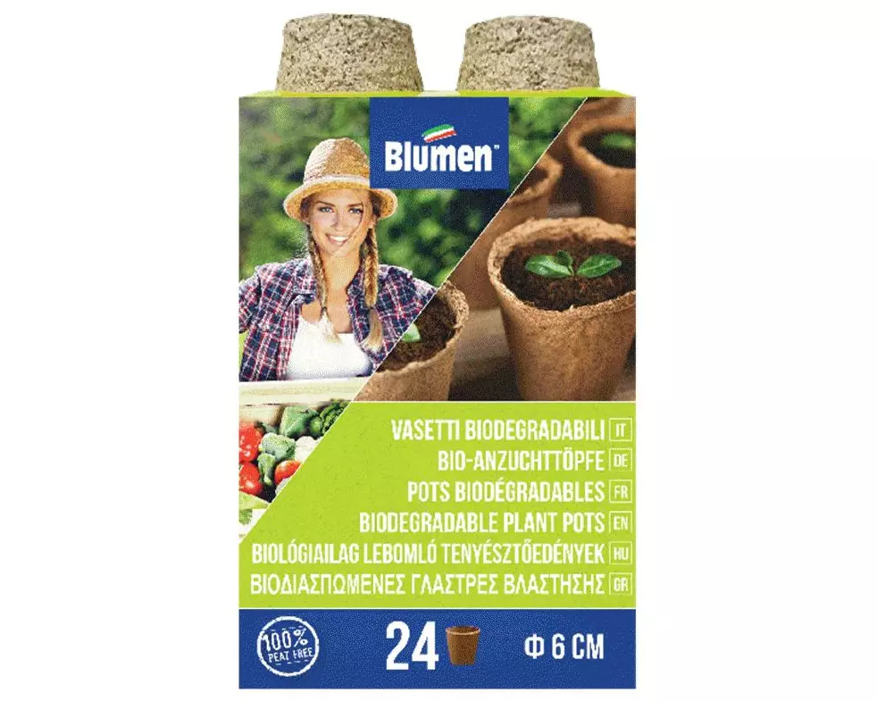 Blumen Aufzuchttöpfe Ø 6 cm, rund, 24 Stück