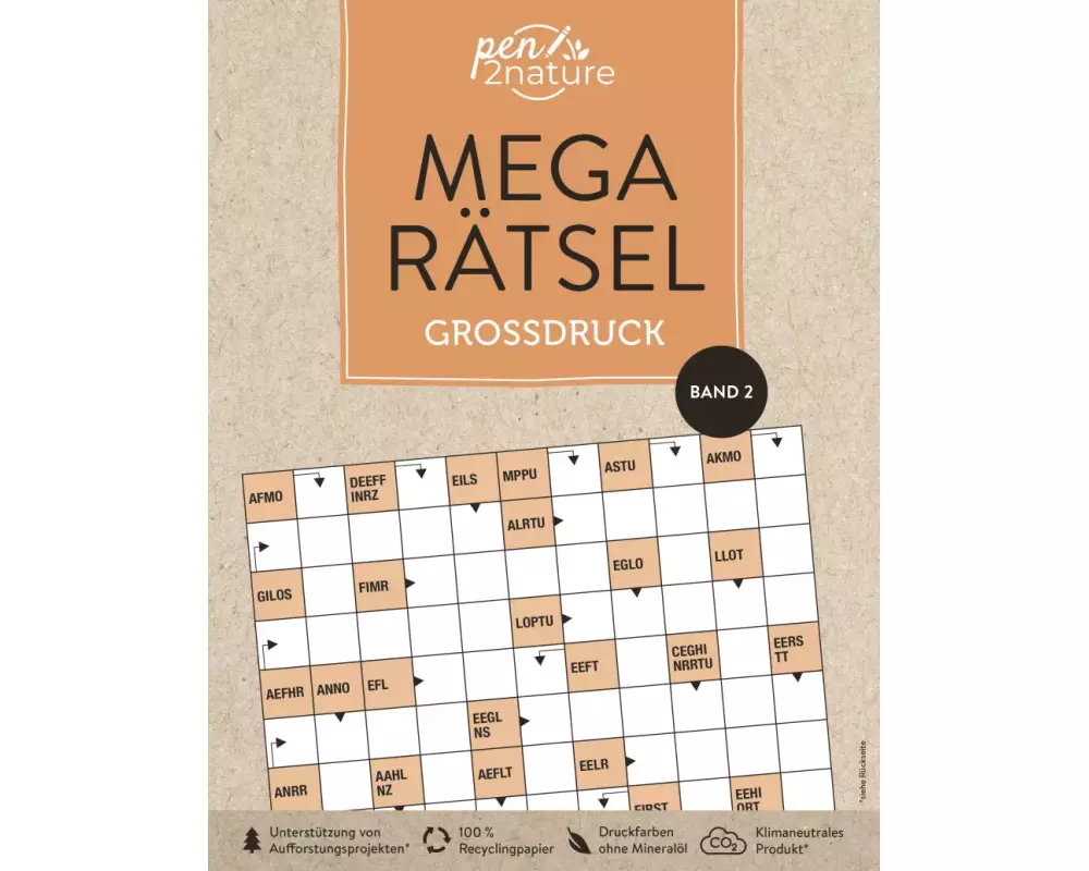 Mega-Rätsel Großdruck - Band 2 | Bunter Rätselmix in Großschrift