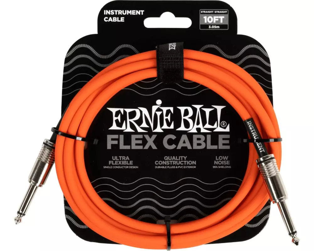 Ernie Ball Instrumentenkabel Flex 6416 – 3.05 m, Orange