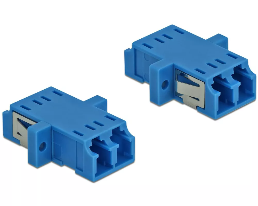 Delock LWL-Kupplung 2 Stück Singlemode LC – LC, OS2, Duplex