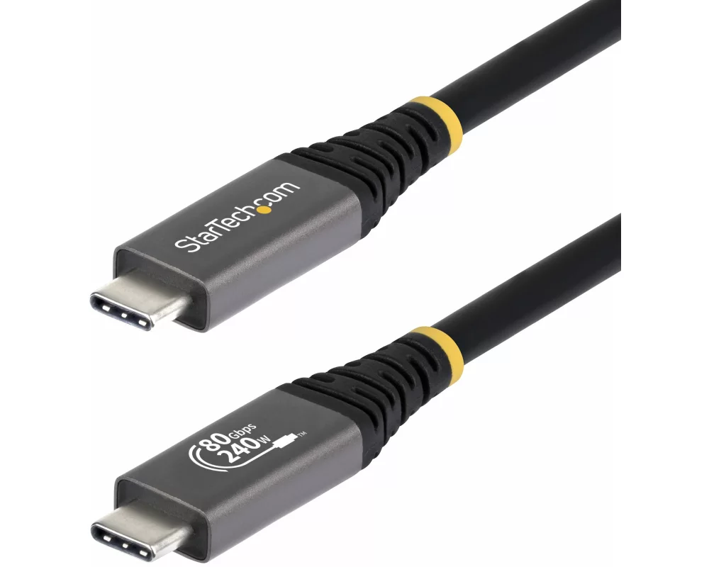 StarTech.com CC150CM80GUSB4CABLE USB Kabel USB4 Gen 4x2 1,5 m USB C Schwarz