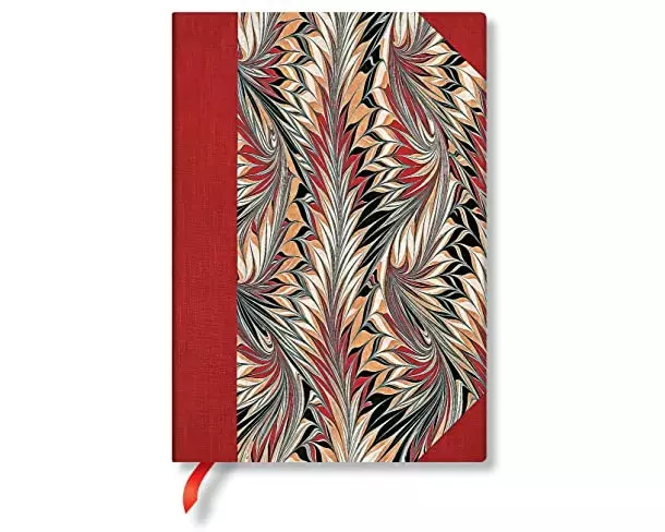 Rubedo Midi Lined Hardcover Journal, 144pg, 120GSM by Paperblanks (Cockerell Marbled Paper)