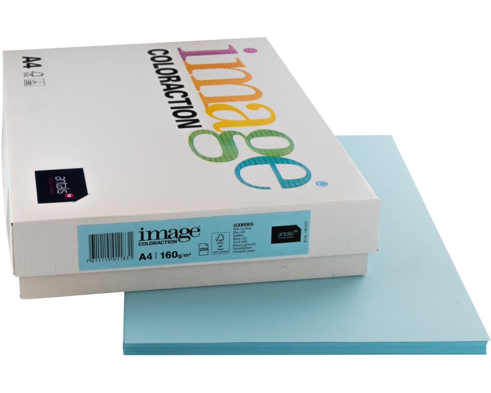 IMAGE COLORACTION Kopierpapier Iceberg A4 294544 eisblau, 160g 250 Blatt